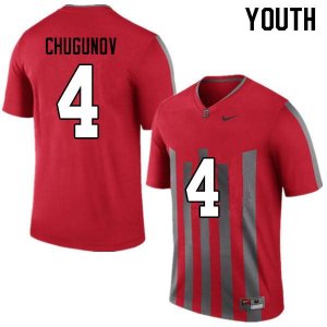 Youth Ohio State Buckeyes #4 Chris Chugunov Throwback Nike NCAA College Football Jersey Designated UKS5644OS